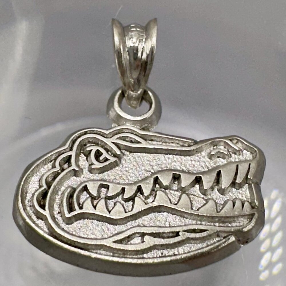 Florida Gators UF NCAA Pendant Alligator Head Logo Sterling Silver 925